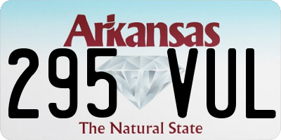 AR license plate 295VUL