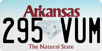 AR license plate 295VUM