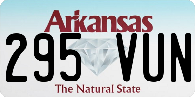 AR license plate 295VUN