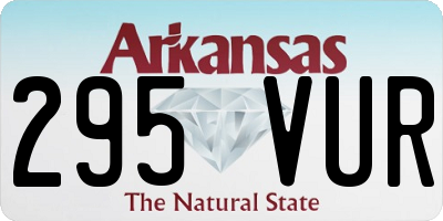 AR license plate 295VUR