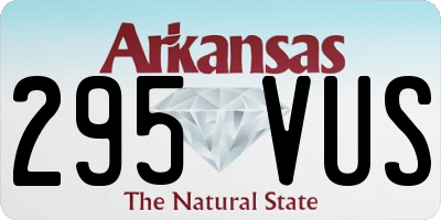 AR license plate 295VUS