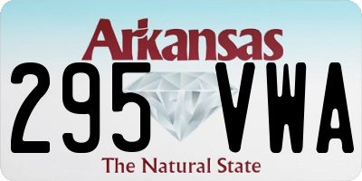 AR license plate 295VWA