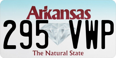 AR license plate 295VWP