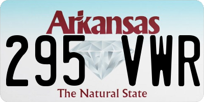 AR license plate 295VWR