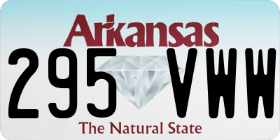AR license plate 295VWW