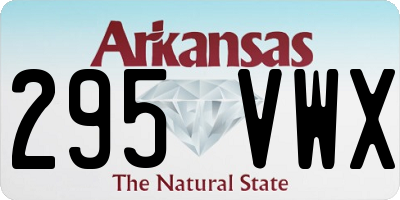 AR license plate 295VWX