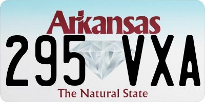 AR license plate 295VXA