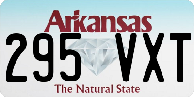 AR license plate 295VXT