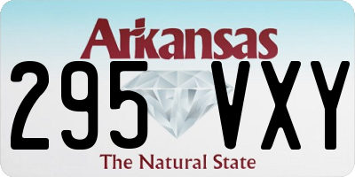 AR license plate 295VXY