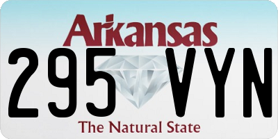 AR license plate 295VYN