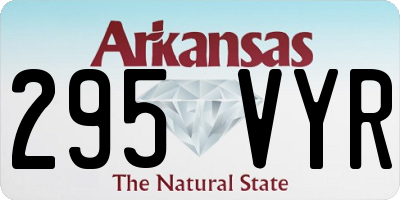 AR license plate 295VYR