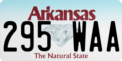 AR license plate 295WAA