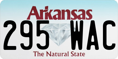 AR license plate 295WAC