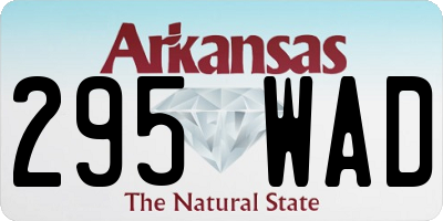 AR license plate 295WAD