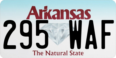 AR license plate 295WAF