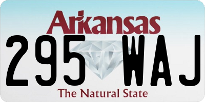 AR license plate 295WAJ