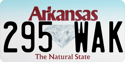 AR license plate 295WAK