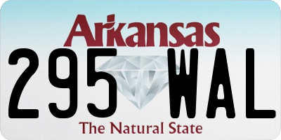 AR license plate 295WAL