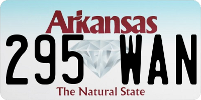 AR license plate 295WAN