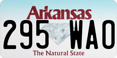 AR license plate 295WAO