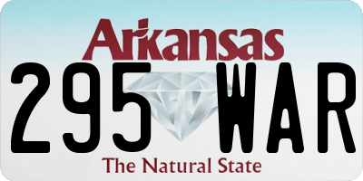 AR license plate 295WAR
