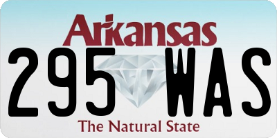 AR license plate 295WAS
