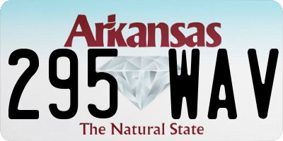 AR license plate 295WAV