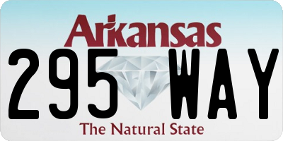 AR license plate 295WAY
