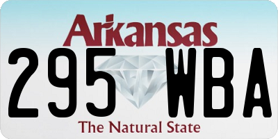 AR license plate 295WBA