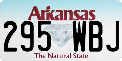 AR license plate 295WBJ