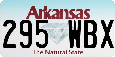 AR license plate 295WBX