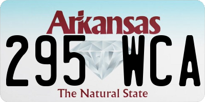 AR license plate 295WCA