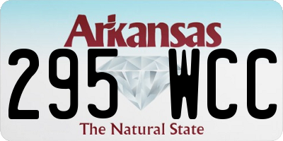 AR license plate 295WCC