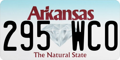 AR license plate 295WCO