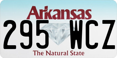 AR license plate 295WCZ