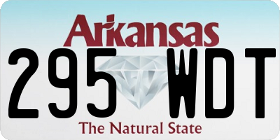 AR license plate 295WDT