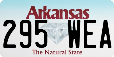 AR license plate 295WEA