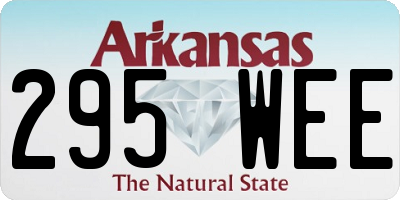 AR license plate 295WEE