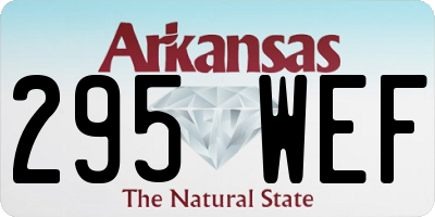 AR license plate 295WEF