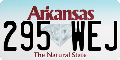 AR license plate 295WEJ