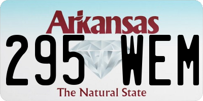 AR license plate 295WEM