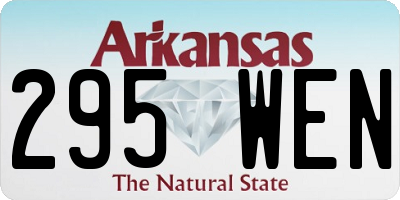 AR license plate 295WEN