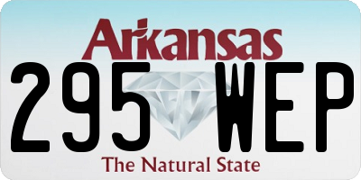 AR license plate 295WEP