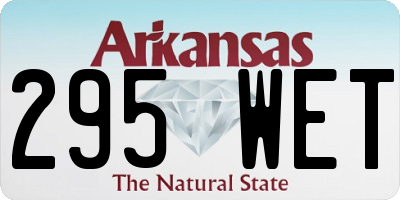 AR license plate 295WET