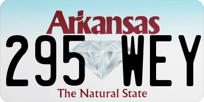 AR license plate 295WEY