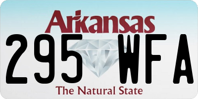 AR license plate 295WFA