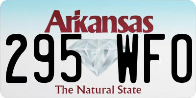 AR license plate 295WFO