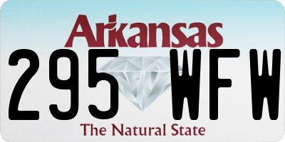 AR license plate 295WFW