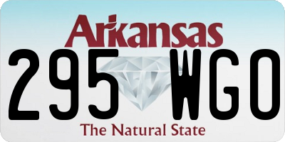 AR license plate 295WGO
