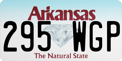 AR license plate 295WGP